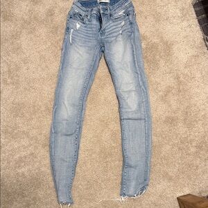 BKE Women's Light Blue Skinny Jeans